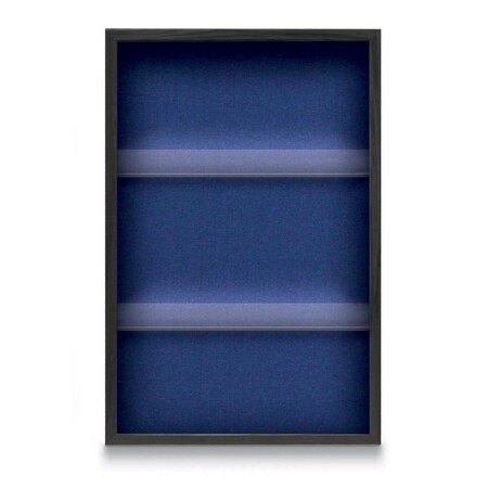 United Visual Products Outdoor Enclosed Combo Board, 48"x36", Stn Frame/Wht Porc & Blue Spruce UVCB4836OD-WHTPORC-BLSPRU